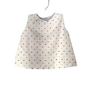 The Oaks Apparel Baby Girl Polka Dot Top‎ & Blue Bloomer Set 9M
